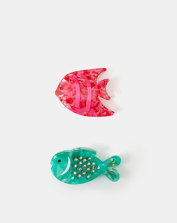 Accessorize 2-Pack Tropical Fish Claw Clips
