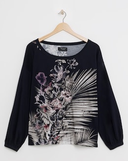 Religion Comet Long Sleeve Floral Top