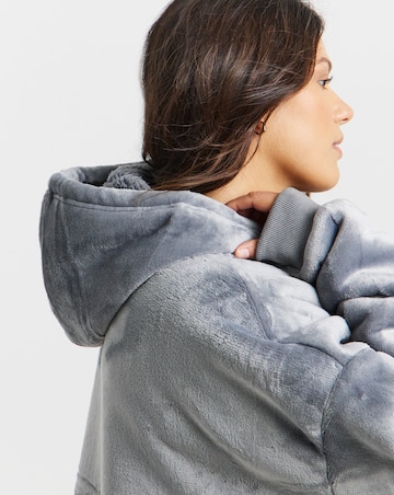 Pretty Secrets Zip Through Oversized Hooded Lounge Dress