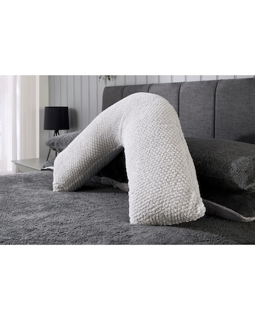 Waffle Fleece V-Shaped Cushion