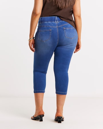 Mid Blue Skinny Cropped Jeggings