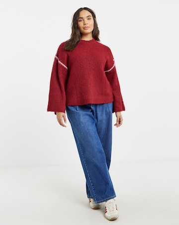 Native Youth Hand Embroided Wide Sleeve Knitted Jumper