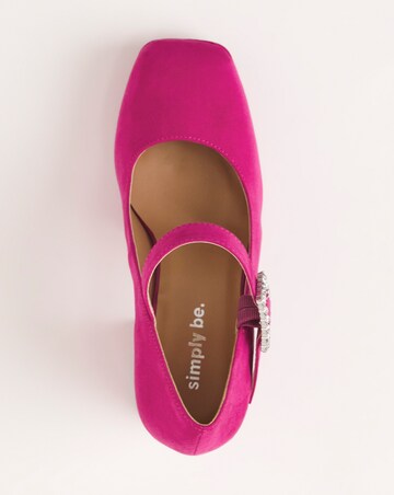 Tortosa Mary Jane Platform Heeled Shoes Wide Fit
