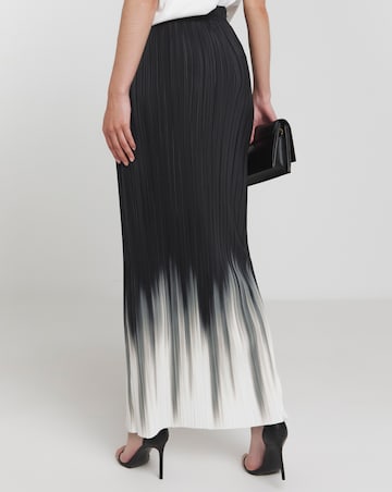 Mono Ombre Plisse Maxi Skirt