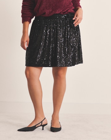 Sequin Wrap Skort