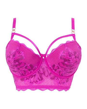 Figleaves Curve Amore Padded Balcony Bra B-F - Magenta
