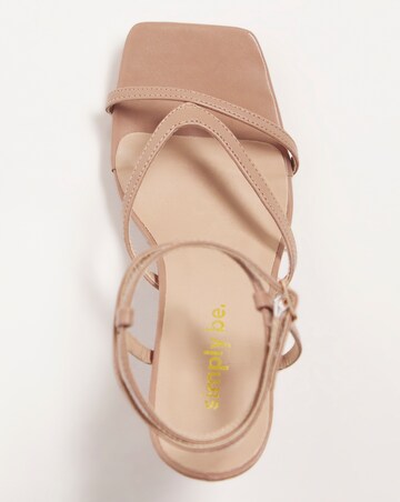 Carrieann Strappy Ankle Tie Sandals - Extra Wide Fit (EEE)