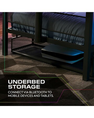 X Rocker Basecamp RGB Single Bed - Black