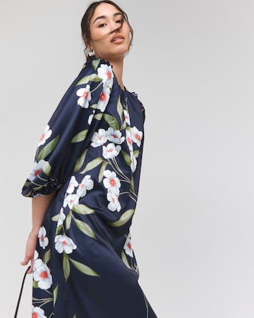 Joanna Hope Satin Floral Shift Dress