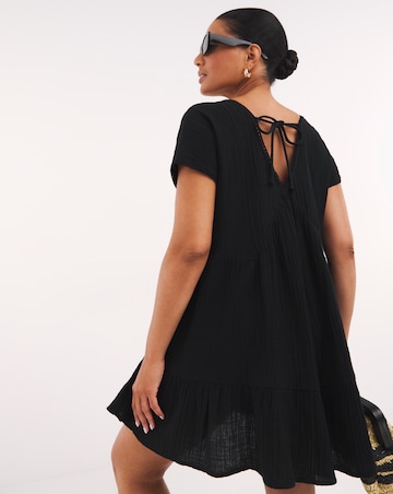 Beach To Beach Cheese Cloth Mini Beach Dress