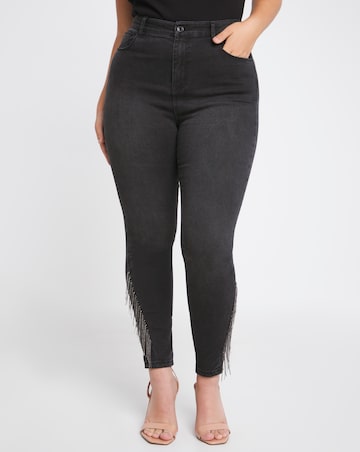 Chloe Chain Fringe Skinny Jeans