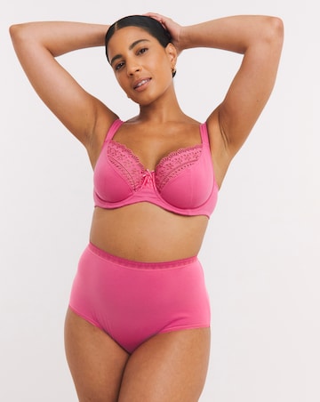 Pretty Secrets 2 Pack Jane Full Cup Wired Bras C-J - Graphite/Pink