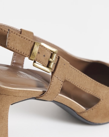 Cyrus Pointed Slingback Heeled Shoes - Extra Wide Fit (EEE)