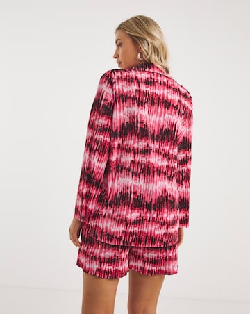 Pink Tie Dye Plisse Shirt