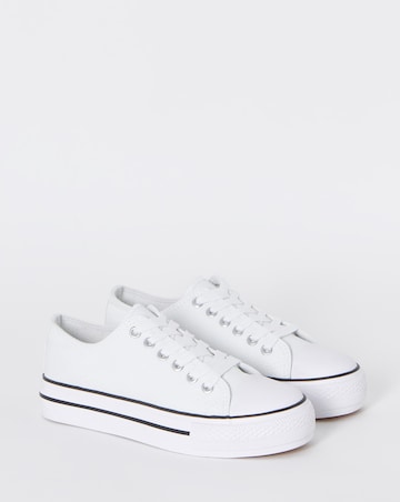 Angel Low Cut Canvas Trainers - Extra Wide Fit (EEE)