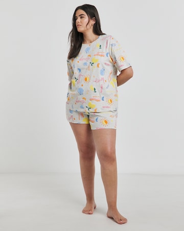 Lemon Print Value Shortie Set