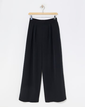 Flounce London Black Wide Leg Tailored Trousers
