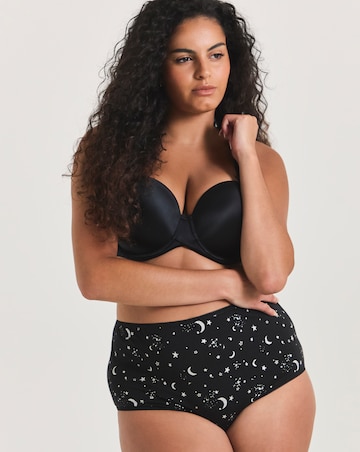Pretty Secrets (7 Pack) Cotton Full Fit Knickers Grey Stars