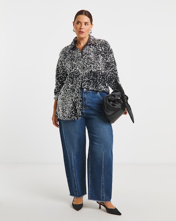 Gunmetal Sequin Shirt