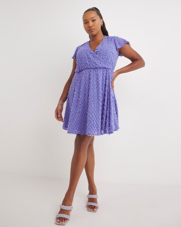 Purple Fluffy Skater Dress