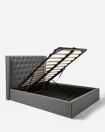 Allegra Winged Fabric Ottoman Bedframe