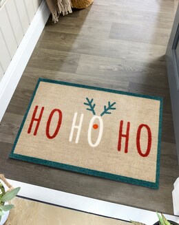 My Mat Nylon Indoor Pattern Ho Ho Ho Christmas Doormat