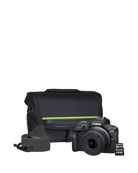 Canon EOS R100 APS-C Mirrorless Camera inc 128GB SD Card & Kit - Black