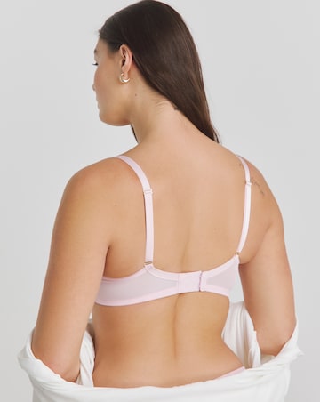 Ann Summers Sexy Lace Planet Flocked Heart Plunge Bra Pink