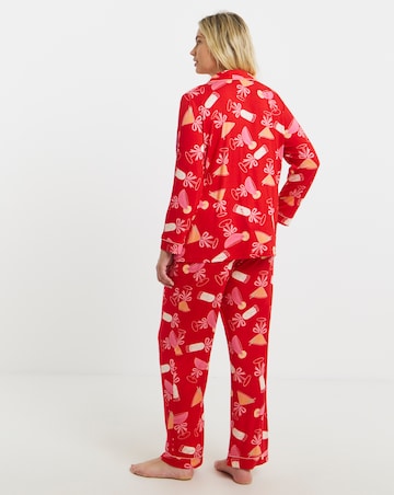 Pretty Secrets Cocktail Print Revere Pyjama Set