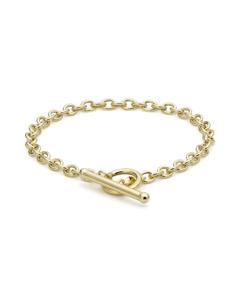 9CT Gold Oval Link TBar Belcher Bracelet