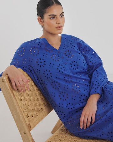 Broderie Anglaise Cotton Beach Dress