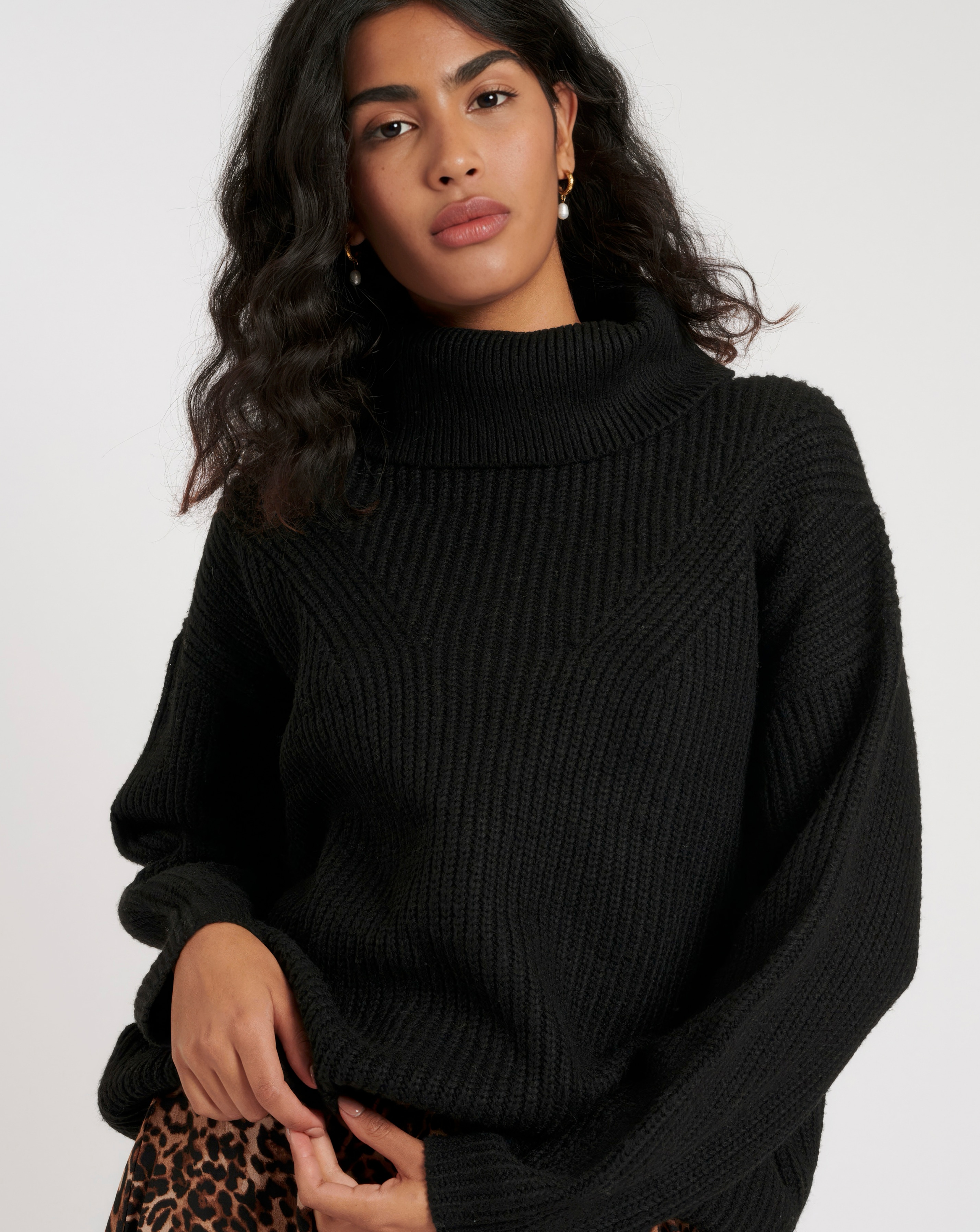 Nobody's Child Longline Roll Neck Jumper | Simply Be