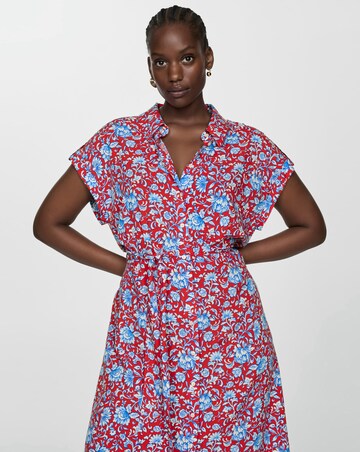 Mango Apple Floral Shirt Dress