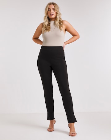 Black Ponte Side Split Shaper Legging
