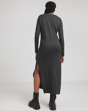 Charcoal Marl Cosy Maxi Column Dress