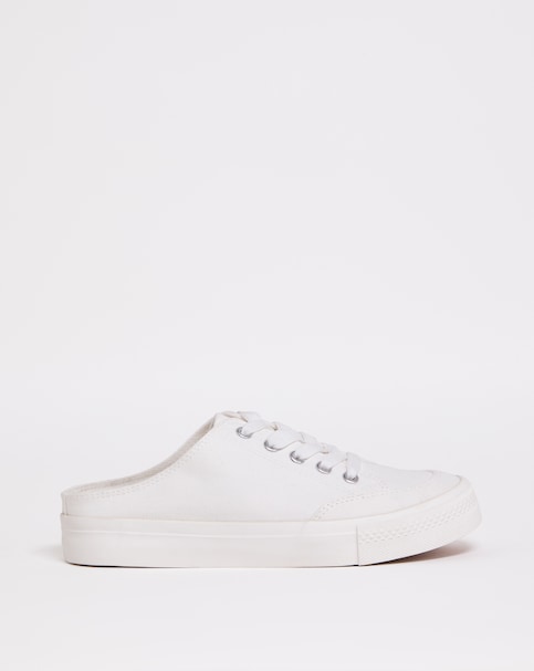 Canvas Mule Trainers Ex Wide Fit