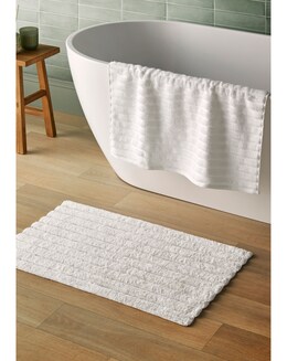 Silentnight Ribbed Cotton Bath Mat