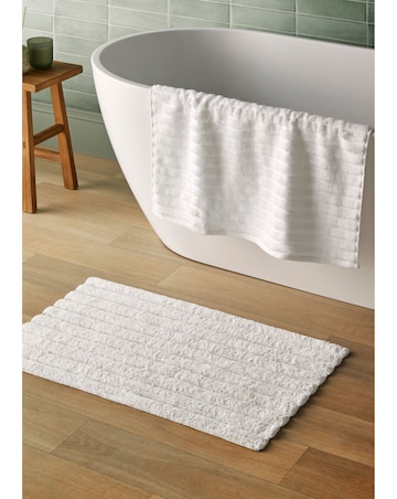 Silentnight Ribbed Cotton Bath Mat