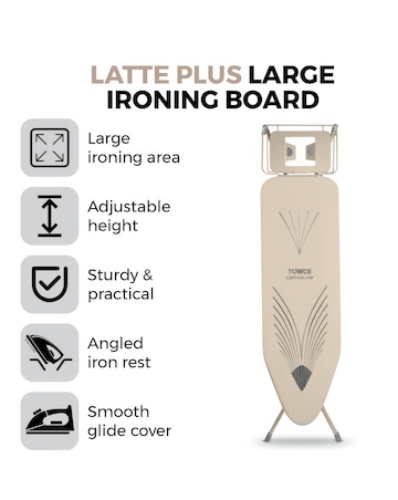 Tower Latte Ceraglide Plus- Large Ironing Board