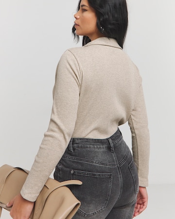 Mink Collar Detail Bodysuit