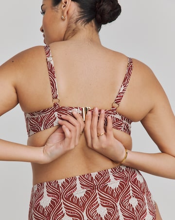 Underwired Ikat Print Bikini Top