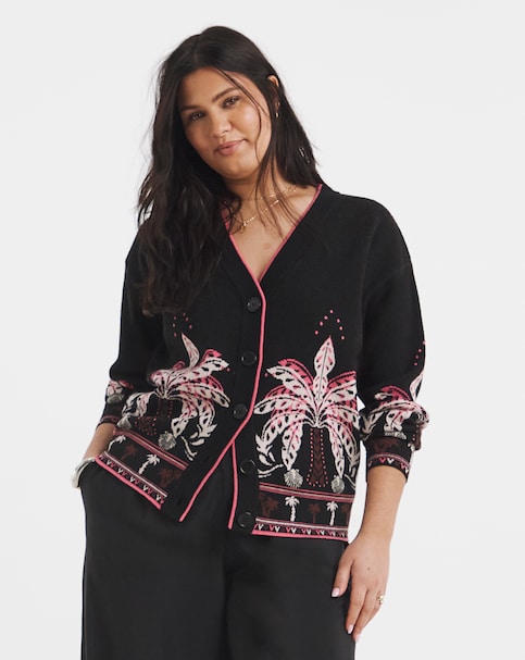Tropical Print Cardigan