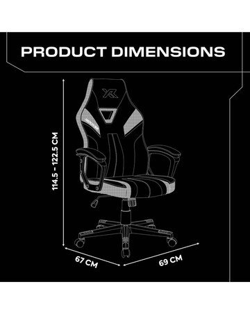 X Rocker Tempest Ergonomic PC Office Gaming Chair - Black