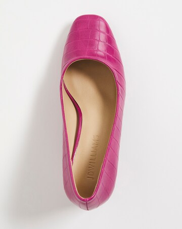 Block Heel Court Shoe - Wide Fit (E)