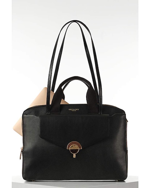 Luella Grey Olive Black Laptop Bag