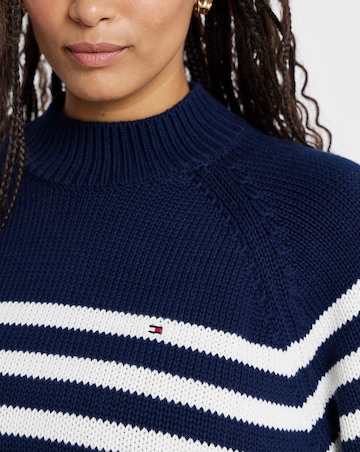 Tommy Hilfiger Coton Blend Mock Neck Long Sleeve Sweater