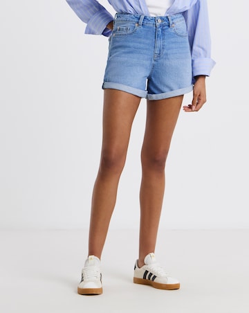 Light Blue 99/1 Loose Mom Shorts