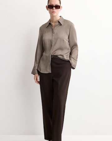 Mango Satin Striped Shirt