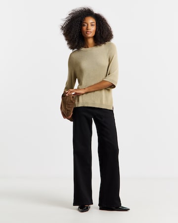 Black Cosy Weekender Wide Leg Jegging