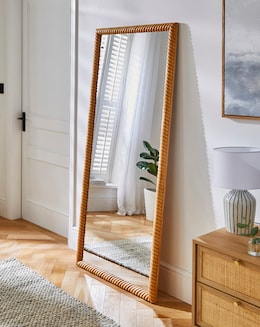 Twisted Wood Leaner Mirror